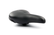 Sadel (unisex) fra Bikepartner model Moderate. 60° kørestilling. Skumkerne for øget komfort. Leveres inkl. sadelbeslag.