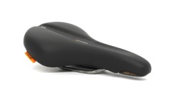 Sadel (unisex) fra Selle Royal model Explora.  60° kørestilling, Royal Gel, RVL tech, Durango  Cover (100 % vandtæt), ergonomisk kanal m.m.