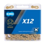 Kæde KMC X12 Ti-N Gold 126l æske