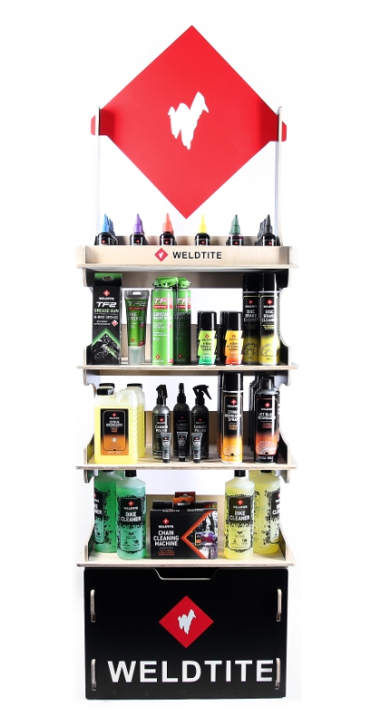 Salgsdisplay Weldtite produktpakke medfølger Kun et stk. pr. butik