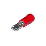 Kabelsko Hun Rød isoleret 2,8x0,5mm Til bla dynamolygter
