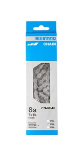 Kæde Shimano HG40 æske Grå 6-8 speed 116L ECNHG40116Q