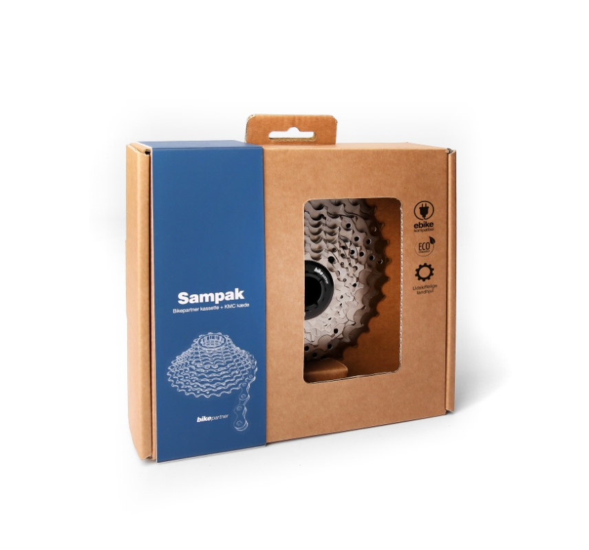 Sampak Bikepartner 10sp 11-36t Road/MTB med KMC X10 1/2x11/128