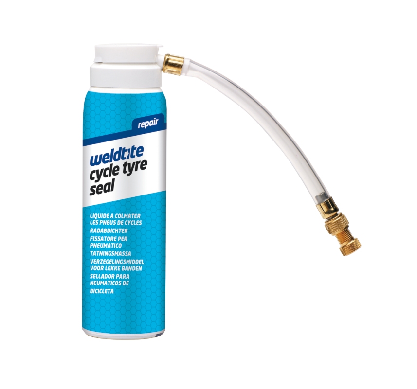 lappevæske med spray Cycle Repair TyreSeal (100ml) Weldtite Kan bruges til både slange og tubeless