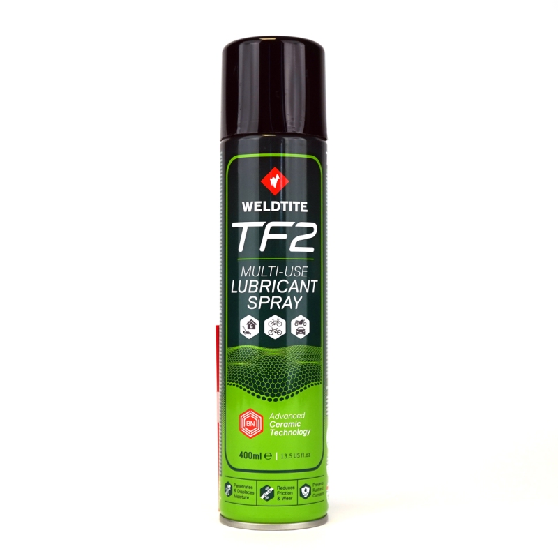 Kædespray Ultimate TF2 Ceramic (400ml). Weldtite multispray. velegnet til kæde, kassette, kabler, batteriskinne