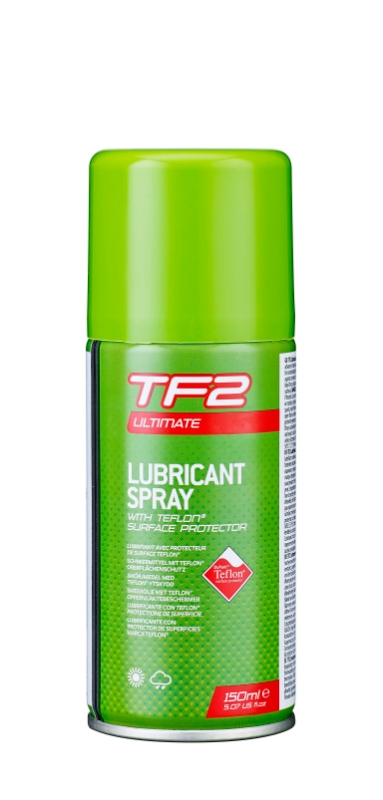 Kædespray Ultimate TF2 med Teflon (150ml) Weldtite Multispray velegnet til kæde, kassette, kabler, batteriskinne
