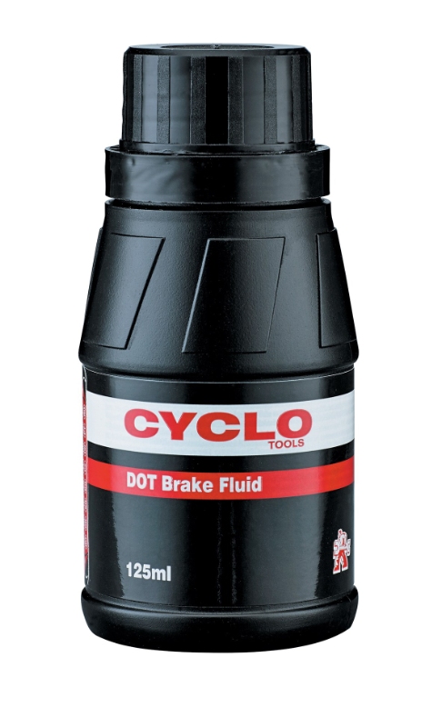 DOT 5,1 bremsevæske (125 ml) fra Weldtite. Kan også bruges i bremsesystemer  der kræver DOT4.