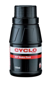 DOT 5,1 bremsevæske (125 ml) fra Weldtite. Kan også bruges i bremsesystemer  der kræver DOT4.