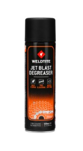 Kæderens, Degreaser Spray Jet Blast (500ml)  Weldtite.  Renser under højt tryk. Renser skivebremse, kæde, kassette mm.
