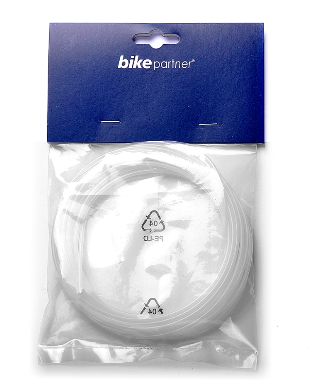 Gearkabel Bikepartner (hvid) 5 m innerstrømpe, Slick Lube Liner. Indv. ø1.7 mm udv. ø2.15 mm