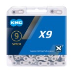 Kæde KMC X9 114L æske Sølv/grå 9 speed (10) BX09NG114 High Performance
