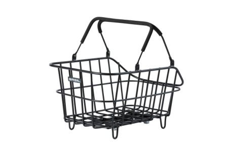 Kurv BASIL CENTO ALU MIK Sort Bag 39,5x24x15cm Inkl.MIK adapter på kurv
