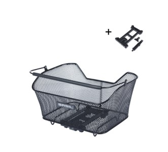 Kurv BASIL BASE M MIK 2.0 Sort Bag 35x43x24cm Inkl.MIK adapter på kurv