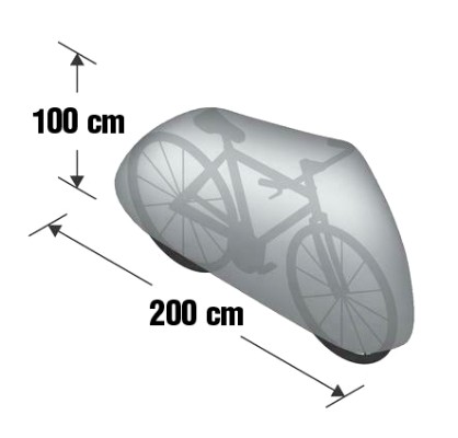 Spinelli garage til cykel Grå plast 200 x 100 cm  (30)