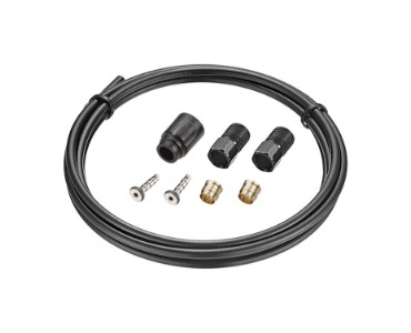 Bremseslangekit 2000 mm inkl. fittings fra TEKTRO Dim. 2.5x5.5x2000 mm, Bremseslange i PTFE kevlar.