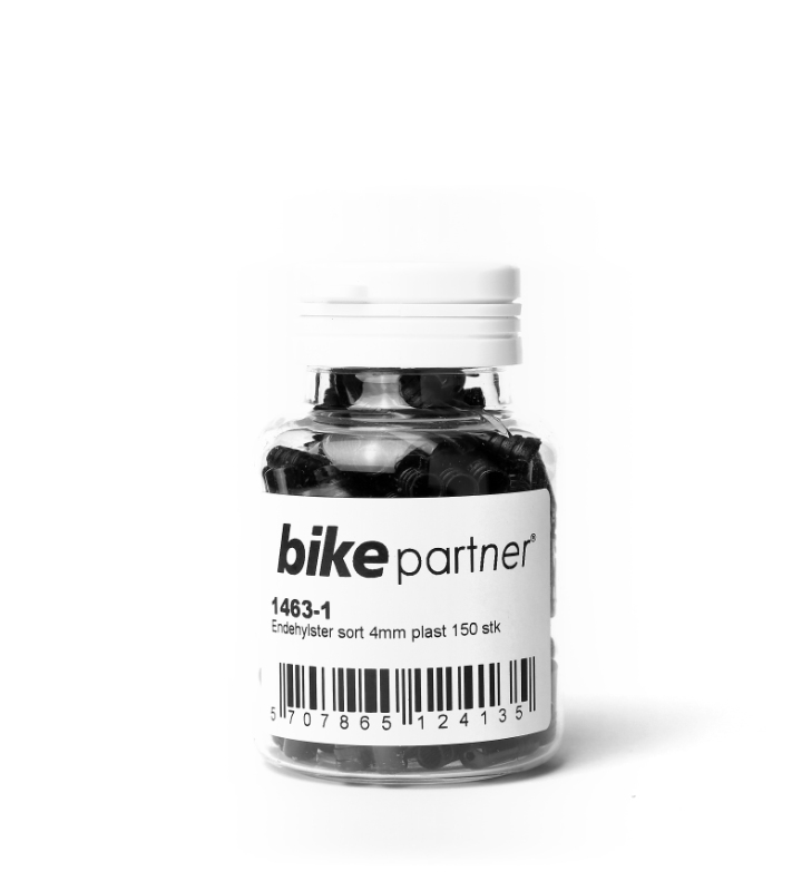 Endehylster Bikepartner (sort) 4 mm plast 150stk