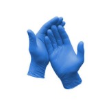 Handske Engangs 100 stk,  Blå, Latexfri og Pulvefrri, Nitrile  Rullekant, Str: Small/7 