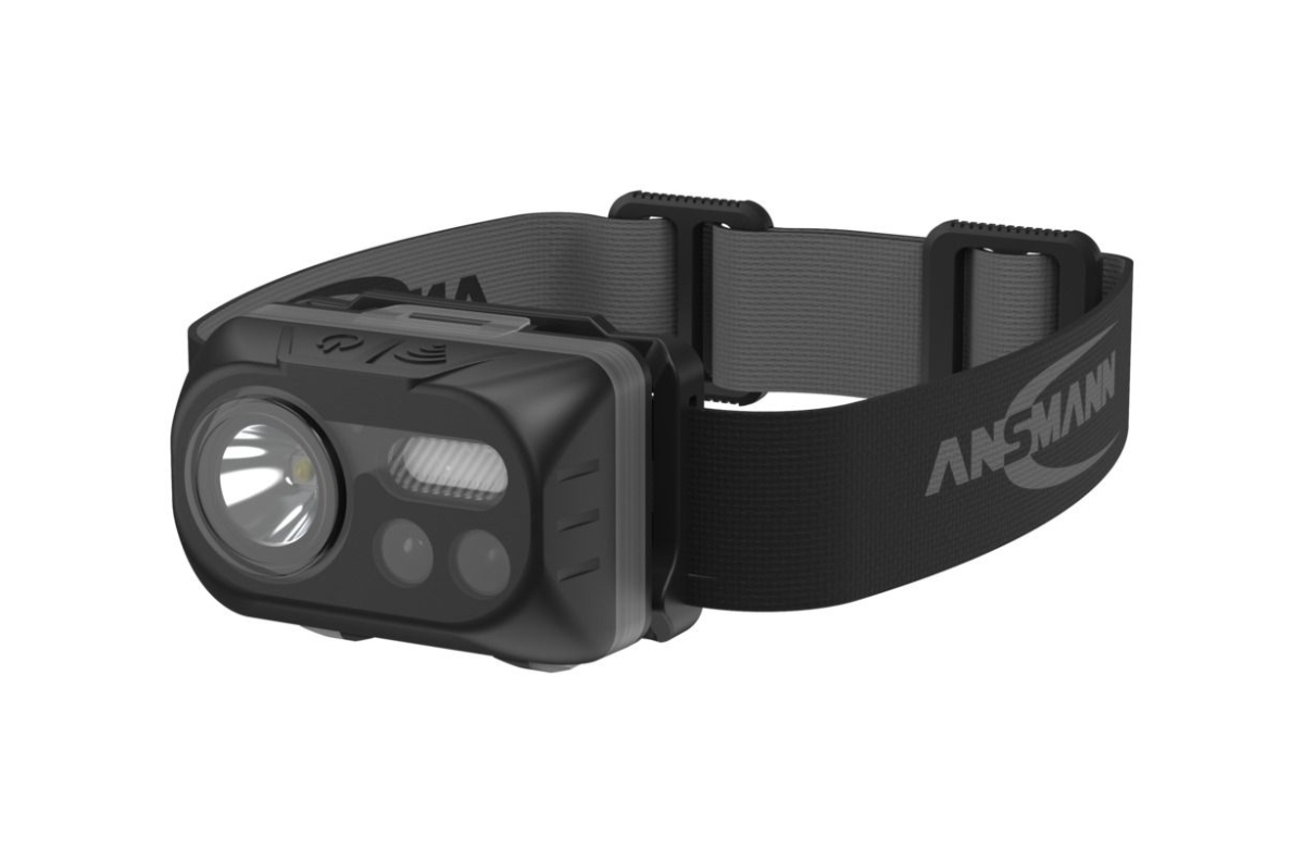 Pandelygte Ansmann med SENSOR 230Lumen 3 x AAA batterier. Hjelm clip medfølger