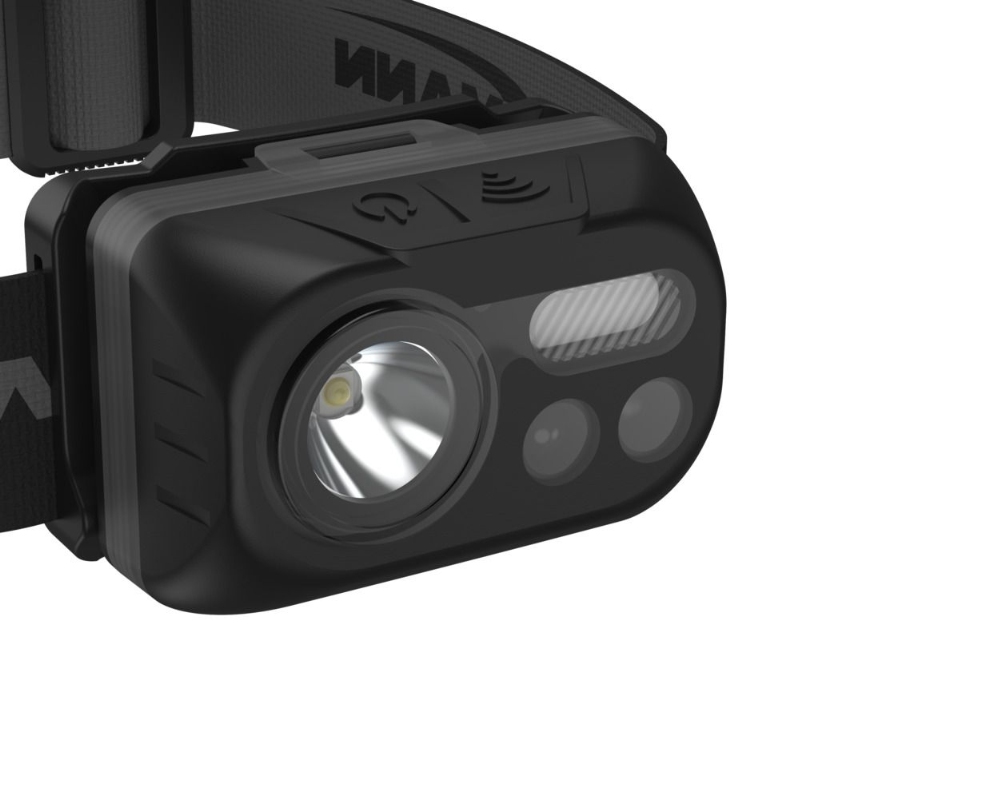 Pandelygte Ansmann med SENSOR 230Lumen 3 x AAA batterier. Hjelm clip medfølger