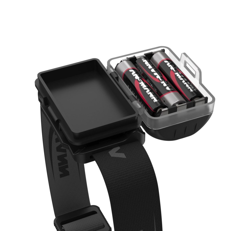 Pandelygte Ansmann med SENSOR 230Lumen 3 x AAA batterier. Hjelm clip medfølger