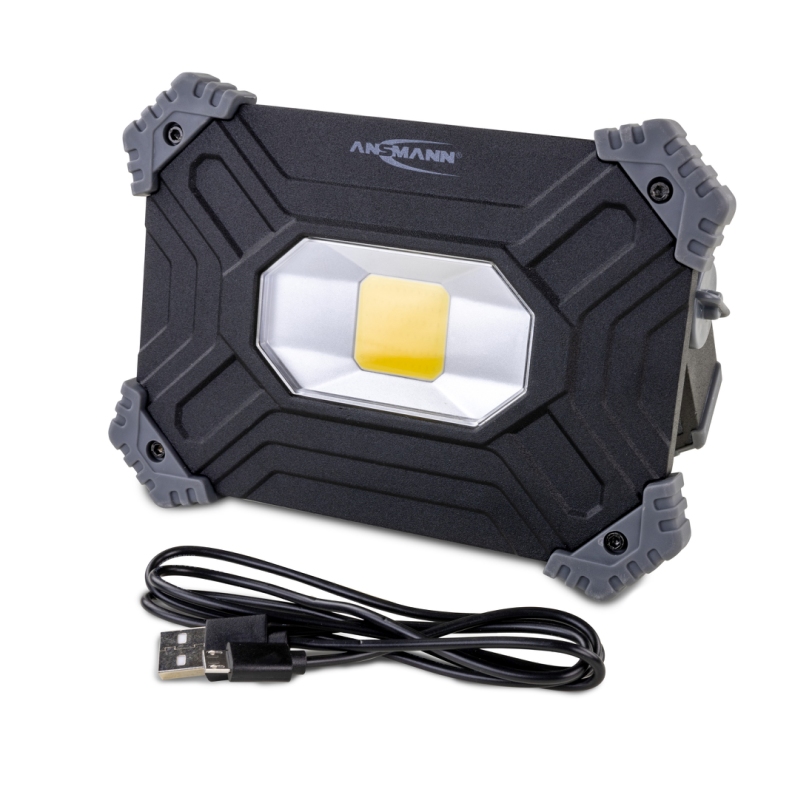 Værkstedslygte Ansmann USB 2800 Lumen Opladelig, krog, power bank m.m.