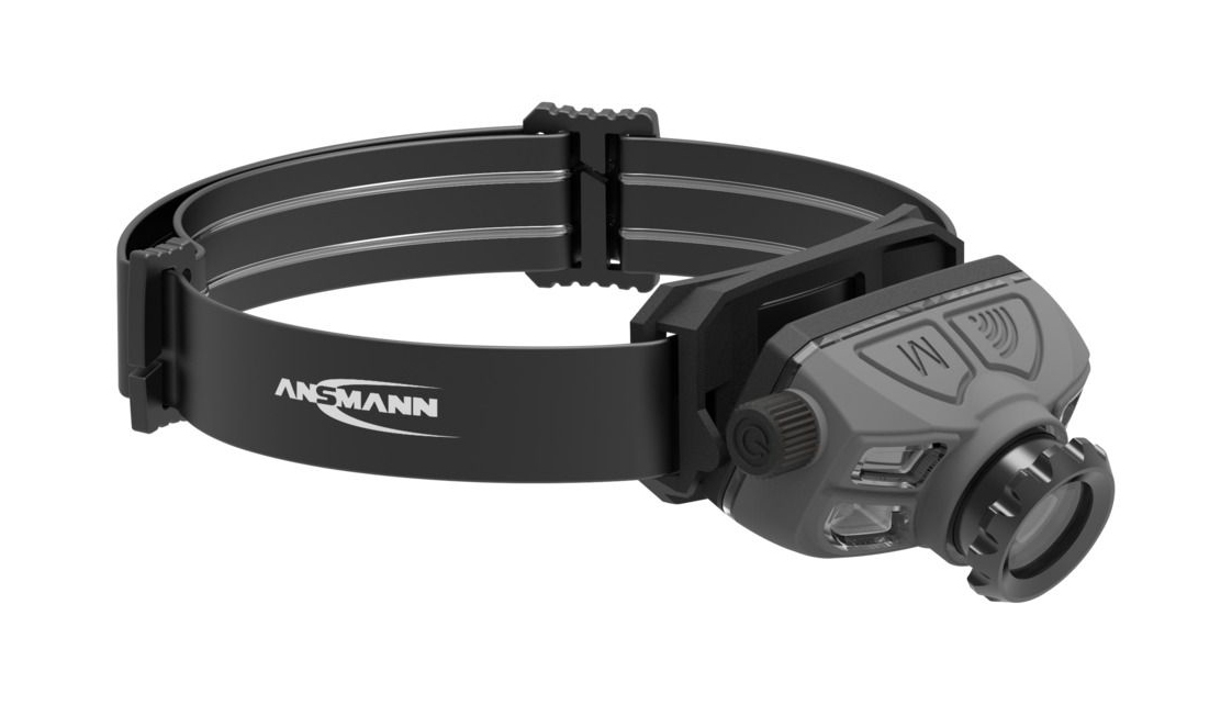 Pandelygte Ansmann 450 Lumen USB opladelig, Sensor, 45° vinkel