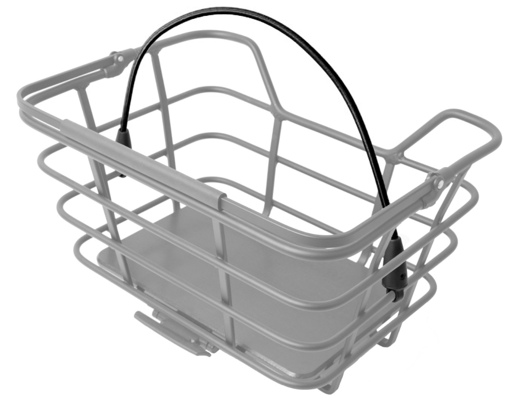 Bagagestrop Atranvelo f.kurv Sort permanant montering inkl.monterings sæt