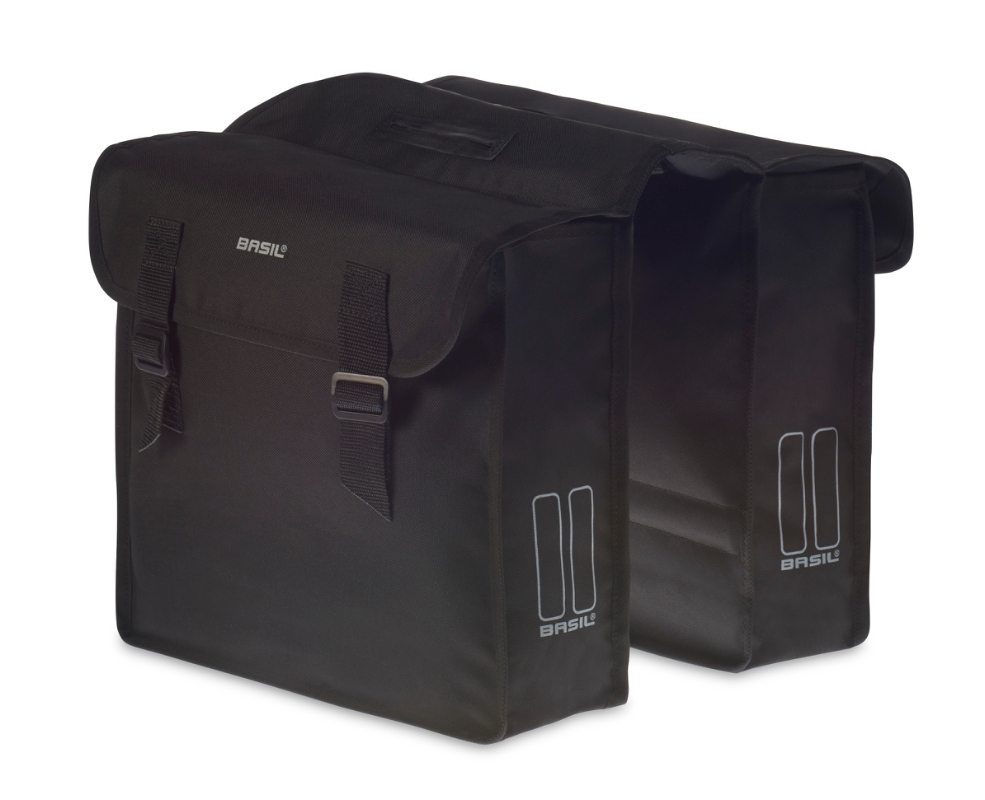 Taskesæt BASIL MARA 26L Sort Bag m.bro 35x12x31cm x2  vandafvisende