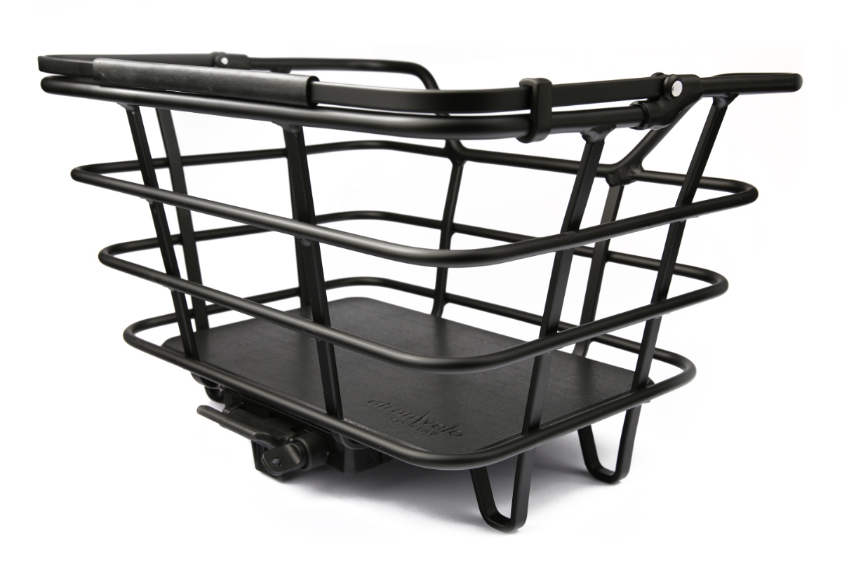 Atran Velo EPIC cykelkurv (sort) med AVS. Motering på bagagbærer (bag). Vol. 23 L, maks. bæreevne 10kg, mål: 40x20x29cm