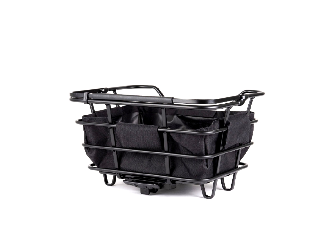 Atran Velo EPIC cykelkurv (sort) med AVS. Motering på bagagbærer (bag). Vol. 23 L, maks. bæreevne 10kg, mål: 40x20x29cm