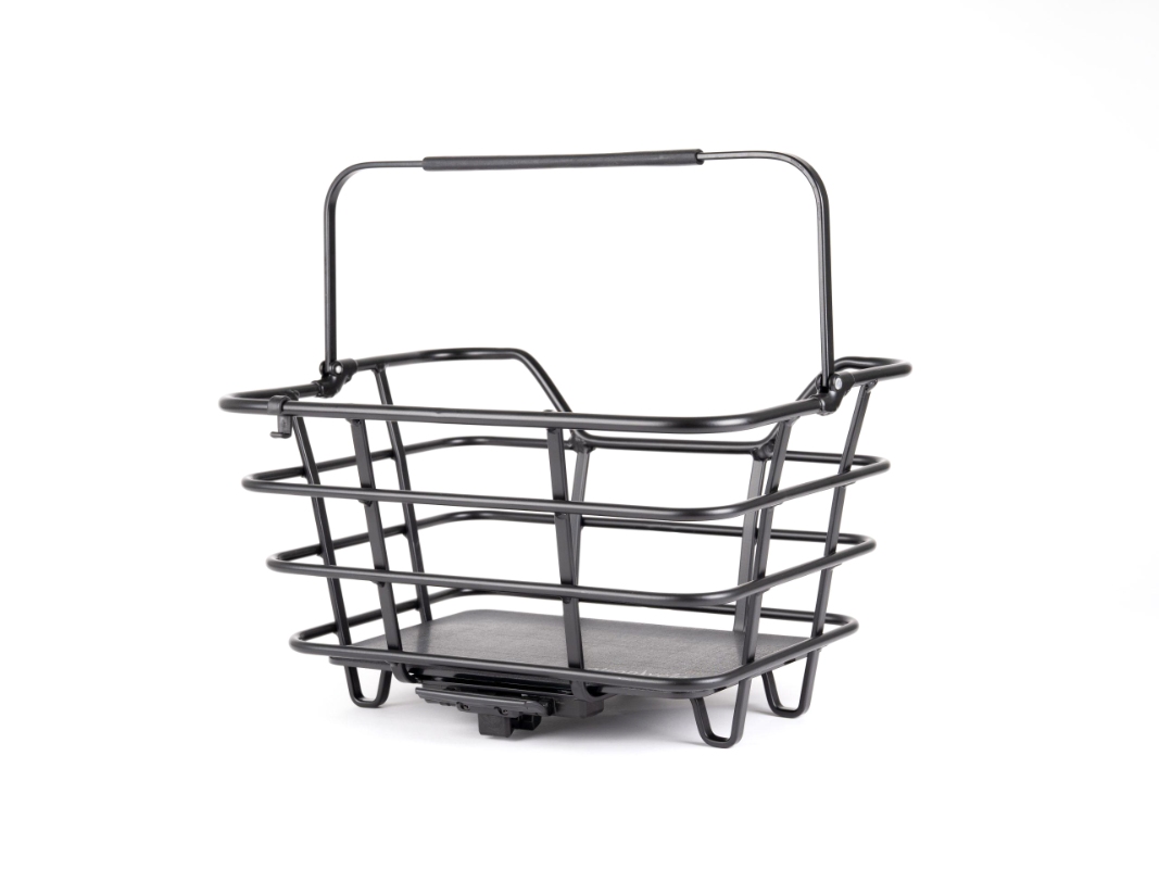 Atran Velo EPIC cykelkurv (sort) med AVS. Motering på bagagbærer (bag). Vol. 23 L, maks. bæreevne 10kg, mål: 40x20x29cm