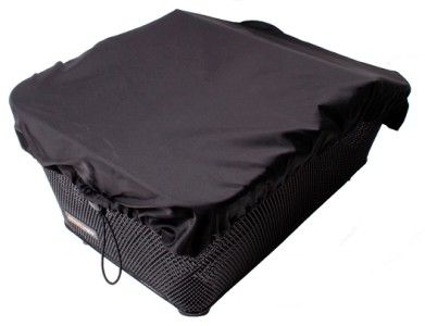 Overtræk (sort) fra Atran Velo model AVS RAINY Vandtæt overtræk i str. L til cykelkurve (bag). Str. 30x30 cm. Passer til cykelkurven DAILY S