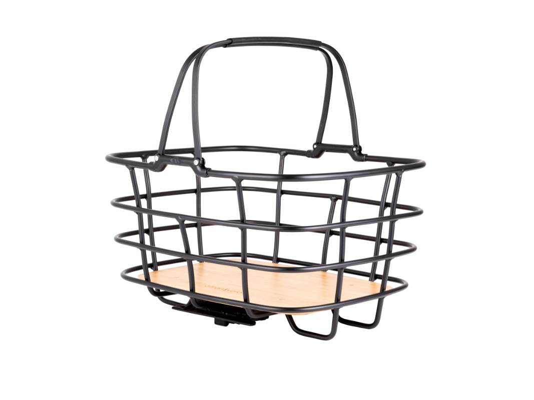 AtranVelo  DUO kurv (matsort) med AVS 27 L kurv med bambus bund. Konvertering til dyretransport med DUO COVER. Max. 10 kg