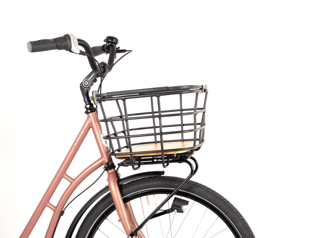 AtranVelo  DUO kurv (matsort) med AVS 27 L kurv med bambus bund. Konvertering til dyretransport med DUO COVER. Max. 10 kg