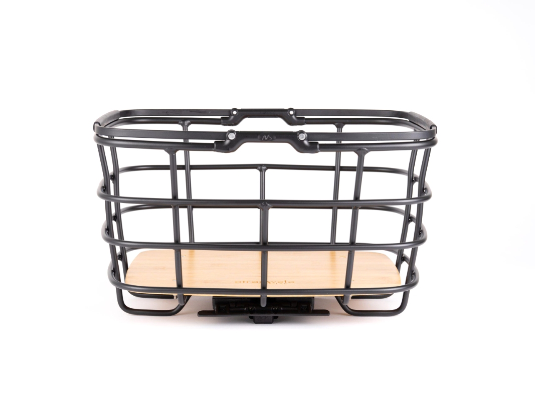 AtranVelo  DUO kurv (matsort) med AVS 27 L kurv med bambus bund. Konvertering til dyretransport med DUO COVER. Max. 10 kg