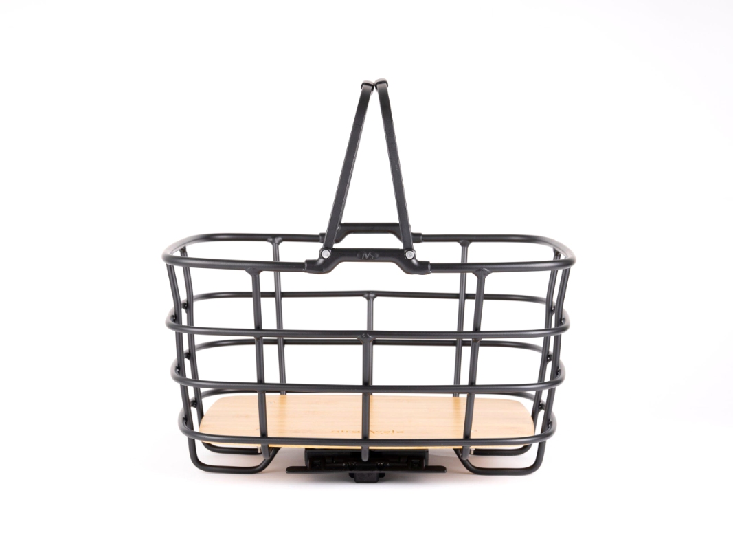 AtranVelo  DUO kurv (matsort) med AVS 27 L kurv med bambus bund. Konvertering til dyretransport med DUO COVER. Max. 10 kg