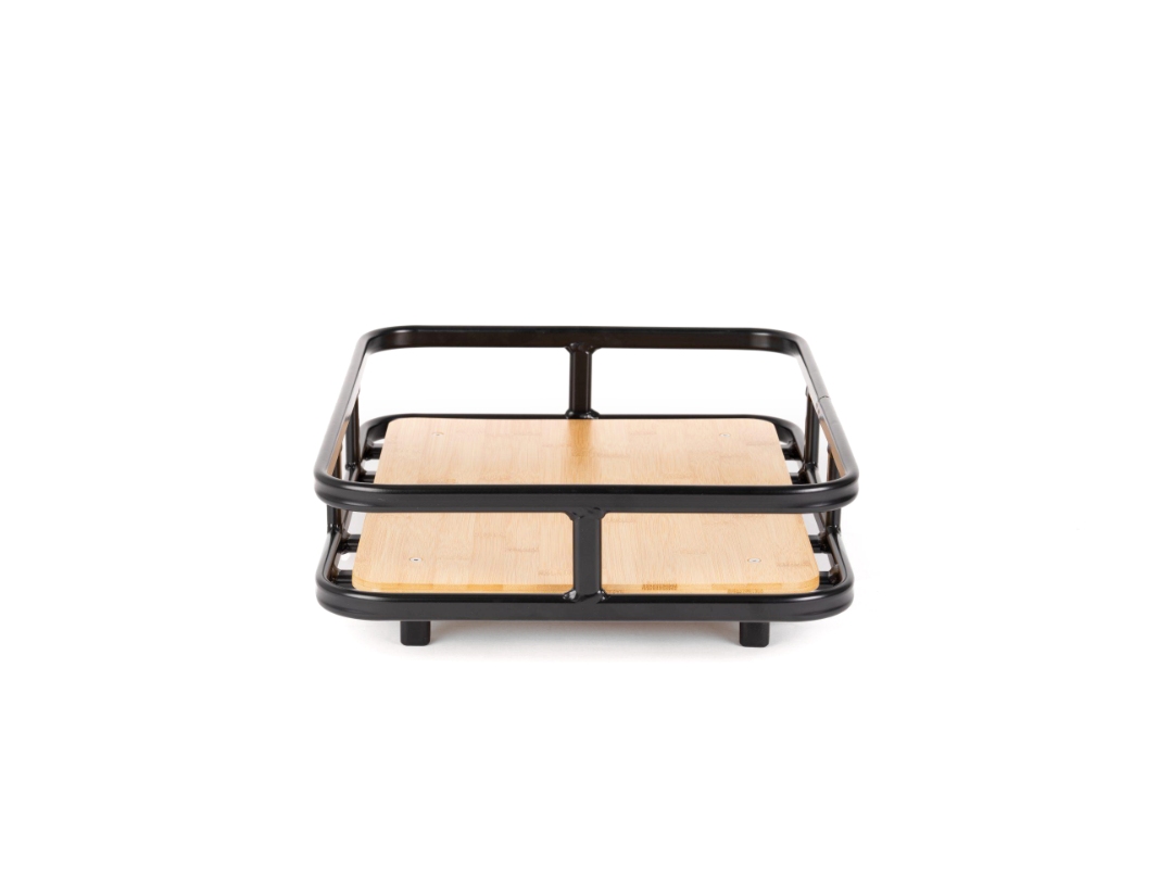 Kurv ATRAN VELO BAKERY BAMBUS Sort front/bag alu med AVS med bambus bund max 10kg