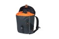 Taske BASIL MILES TARPAULIN Sort/orange daypack 31x17x44cm 17L, waterproof rygsæk og bagetaske funktion