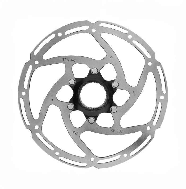 Tektro Ø180 2,3 mm, bremseskive til Centerlock. Stor effektmodulering, lang holdbarhed, afrunded kanter & slidindikator.
