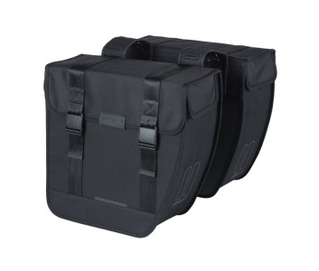 Taskesæt BASIL TOUR XL (sort) . Dimensioner: 35x14x35cm, volumen: 35 L, vandafvisende. Kan også  Monteres med MIK, AVS, Uniklip, Racktime adapter.