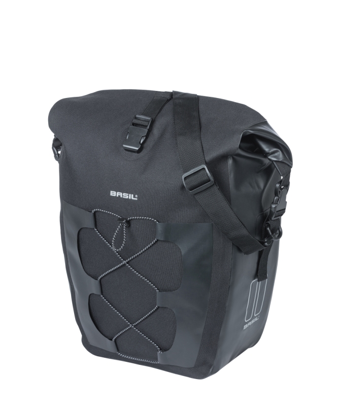 Taske BASIL NAVIGATOR WATERPROOF Sort Single Pannier  32x15x37cm 25-31L