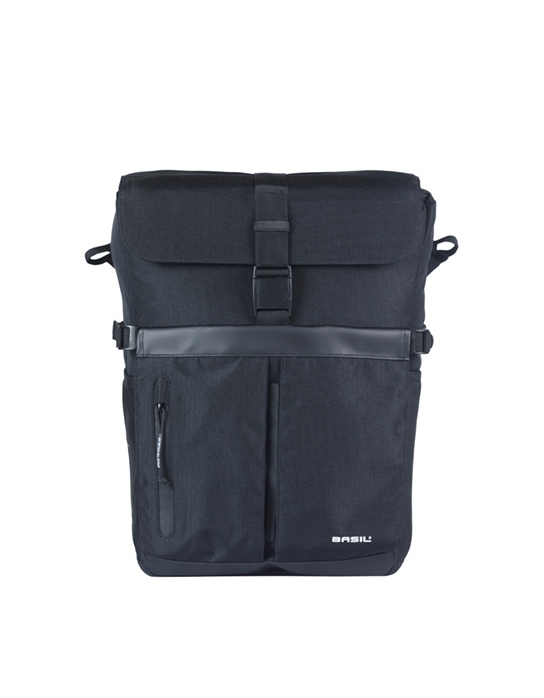 Taske BASIL MOVE Commuter MIK hook (sort) Bag, dimensioner:  27x16x38 cm, volumen: 15 L. Taske med MIK Hooks (kroge).