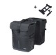 Taske sæt BASIL MOVE Commuter MIK 2.0 Dobbelt Pannier (sort). Dim.: 27x16x38 cm, vol.: 30 L. Leveres inkl. MIK 2.0