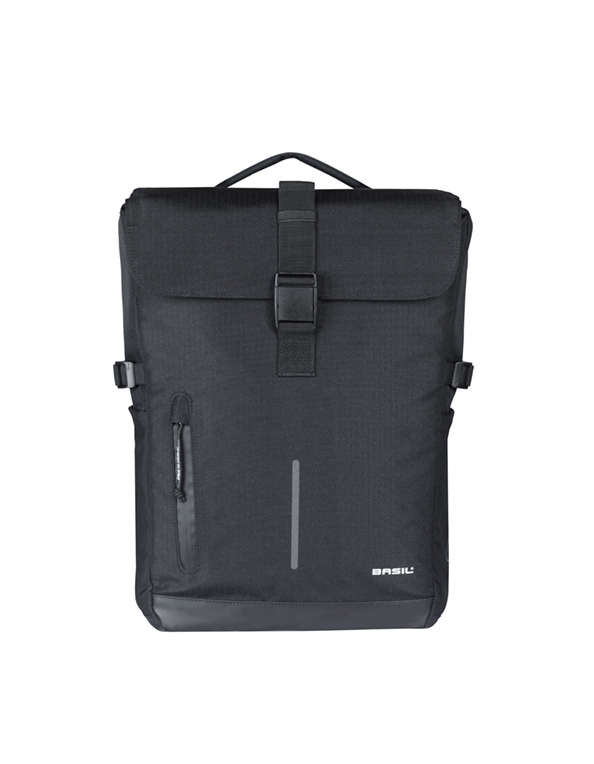 Taske sæt BASIL MOVE Commuter MIK 2.0 Dobbelt Pannier (sort). Dim.: 27x16x38 cm, vol.: 30 L. Leveres inkl. MIK 2.0