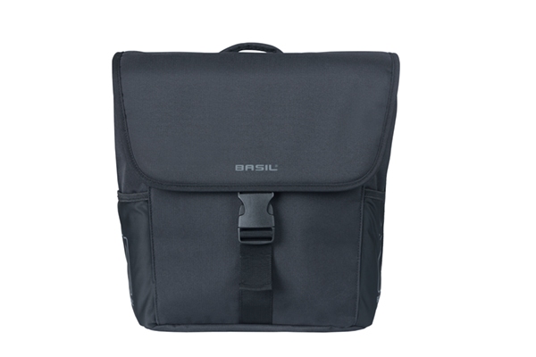 Taske sæt BASIL GO bag MIK 2.0 Sort 29x15x34cm 32L Dobbel Pannier inklusiv MIK 2.0 adapter