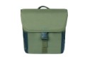 Taske sæt BASIL GO bag MIK 2.0 Grøn 29x15x34cm 32L Dobbel Pannier inklusiv MIK 2.0 adapter