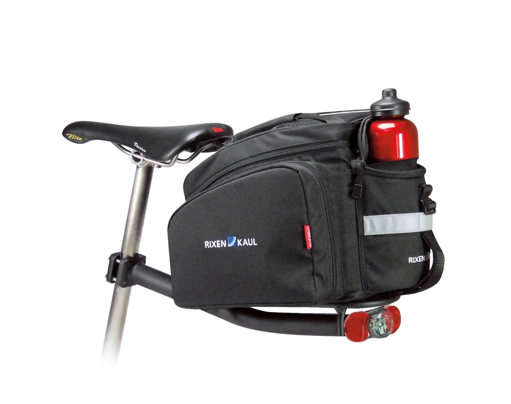 Bagagebærer KLICKFIX Freerack (sort) til montering på sadelpinden. Dimensioner: 12x47x13 cm. Bæreevne: 10 kg.