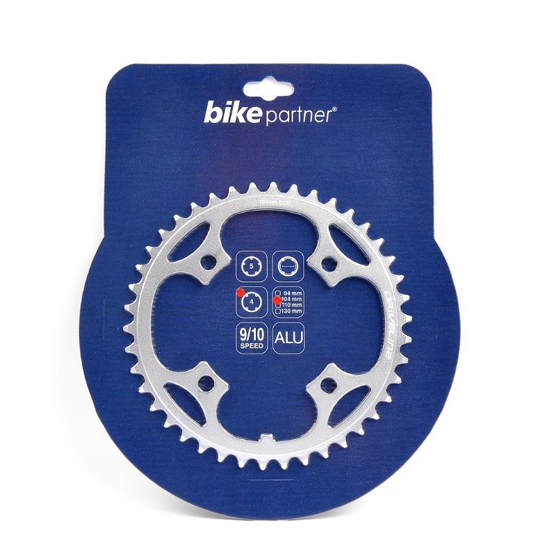 Klinge DRIVELINE 44T Alu Sølv ø104 4hul 9/10sp 5182 alu