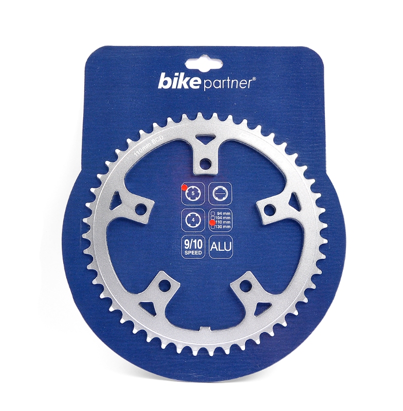 Klinge DRIVELINE 46T Alu Sølv ø110 5hul 9/10sp 5182 alu