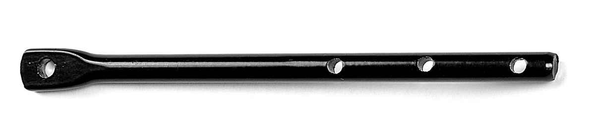 Bagagebærerfod (ekstra lang) fra Atran Velo. Matsort fod der løfter bagagebæreren 40mm. Benyttes f.eks. til 2429-11.